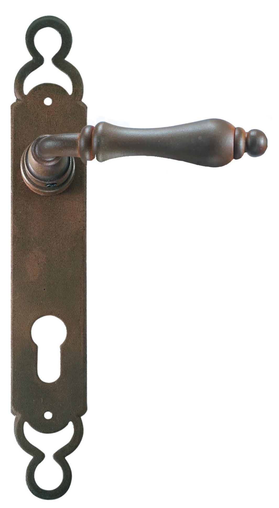 GALBUSERA Kovaná klika na dveře model 2500 - železo, antická černá